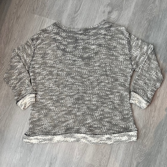 Jessica Simpson Women's Black Marbled Ribbon Chain Link Neck Sweater Plus Sz 1X - Picture 5 of 13